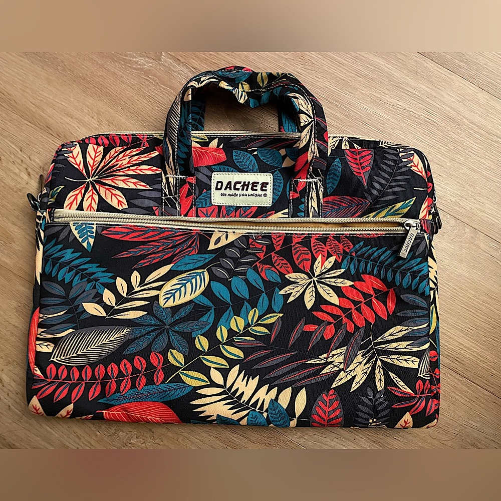 DACHEE Leaves Patten Waterproof Laptop Shoulder Messenger Bag Case Sleev…